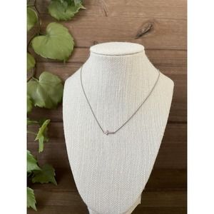 Estate Jewelry - Sterling Silver Cross Necklace - 16” - Minimalist Delicate